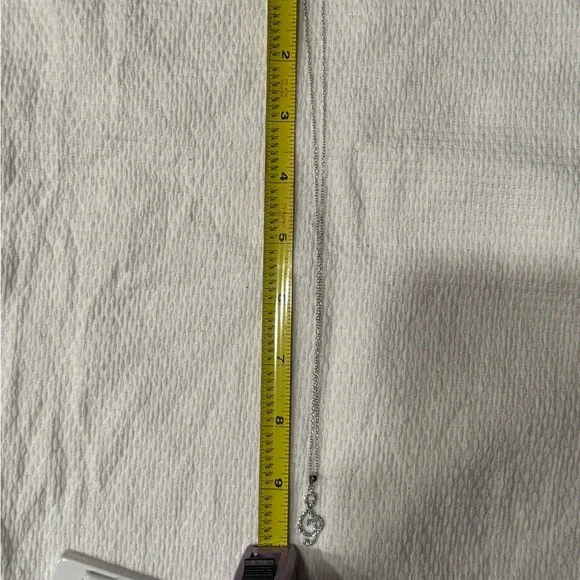 Silver Treble Clef Pendant Necklace - Picture 6 of 7